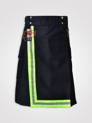 Black Firefighter Utility Working Kilt