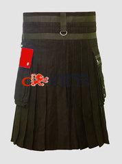 Fashion Tactical Red & Black Hybrid Kilt